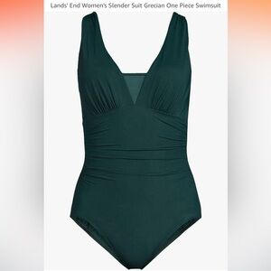 Lands' End SlenderSuit Grecian Tummy Control Chlorine Resistant One Piece